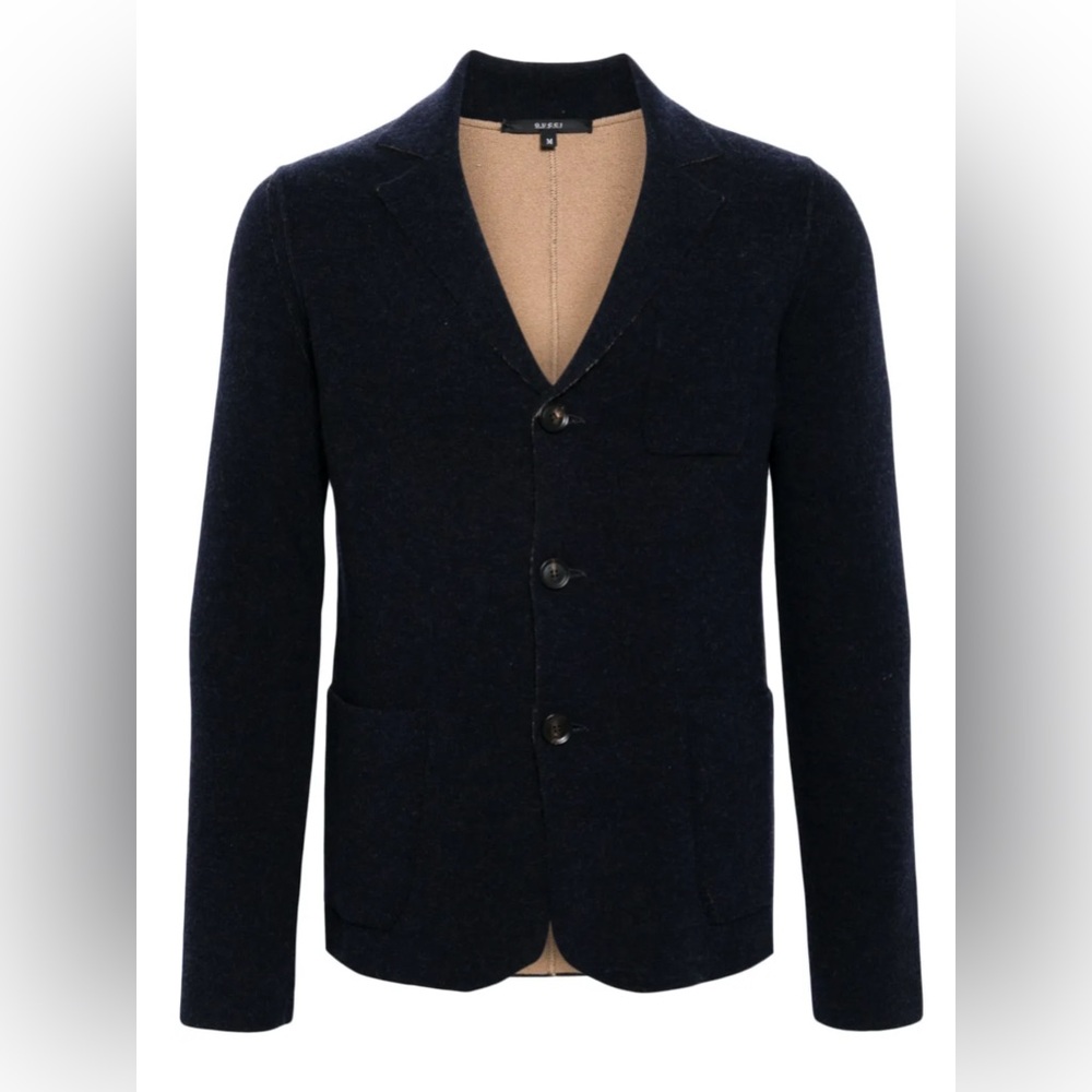 NWT Gucci Mens single Breasted Ink buttoned wool and cashmere  blazer in XL